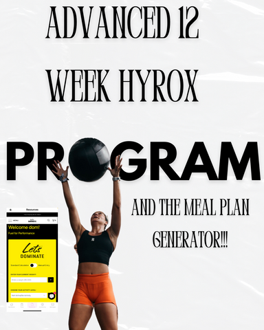 Meal plan generator and 12 week advanced hyrox program