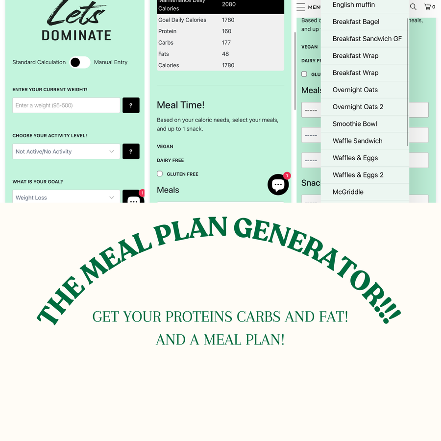 Meal plan generator and 12 week advanced hyrox program